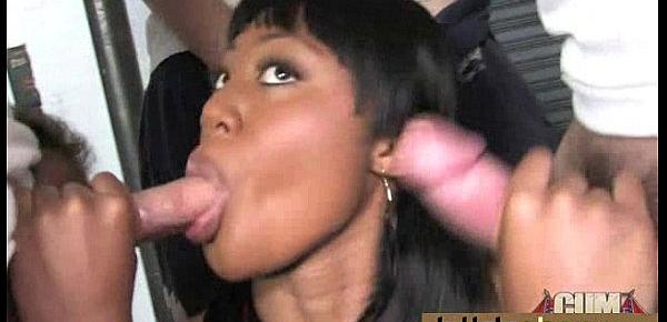  Ebony Gang bang and CUM FEEDING 6